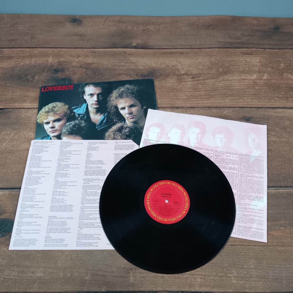 Loverboy Keep It Up Vinyl Record LP Columbia Records 1980s Rock